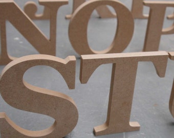 Wooden Letter Georgia Font Freestanding Letters 18cm High in 18mm Thick MDF