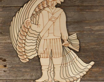 10x Wooden Pirate Crew Man A Craft Shape 3mm Ply Historic Figure Ship