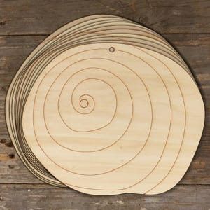 10x Forme artigianali di meridiana a forma di conchiglia di mare in legno da 3 mm Compensato Sealife Seaside