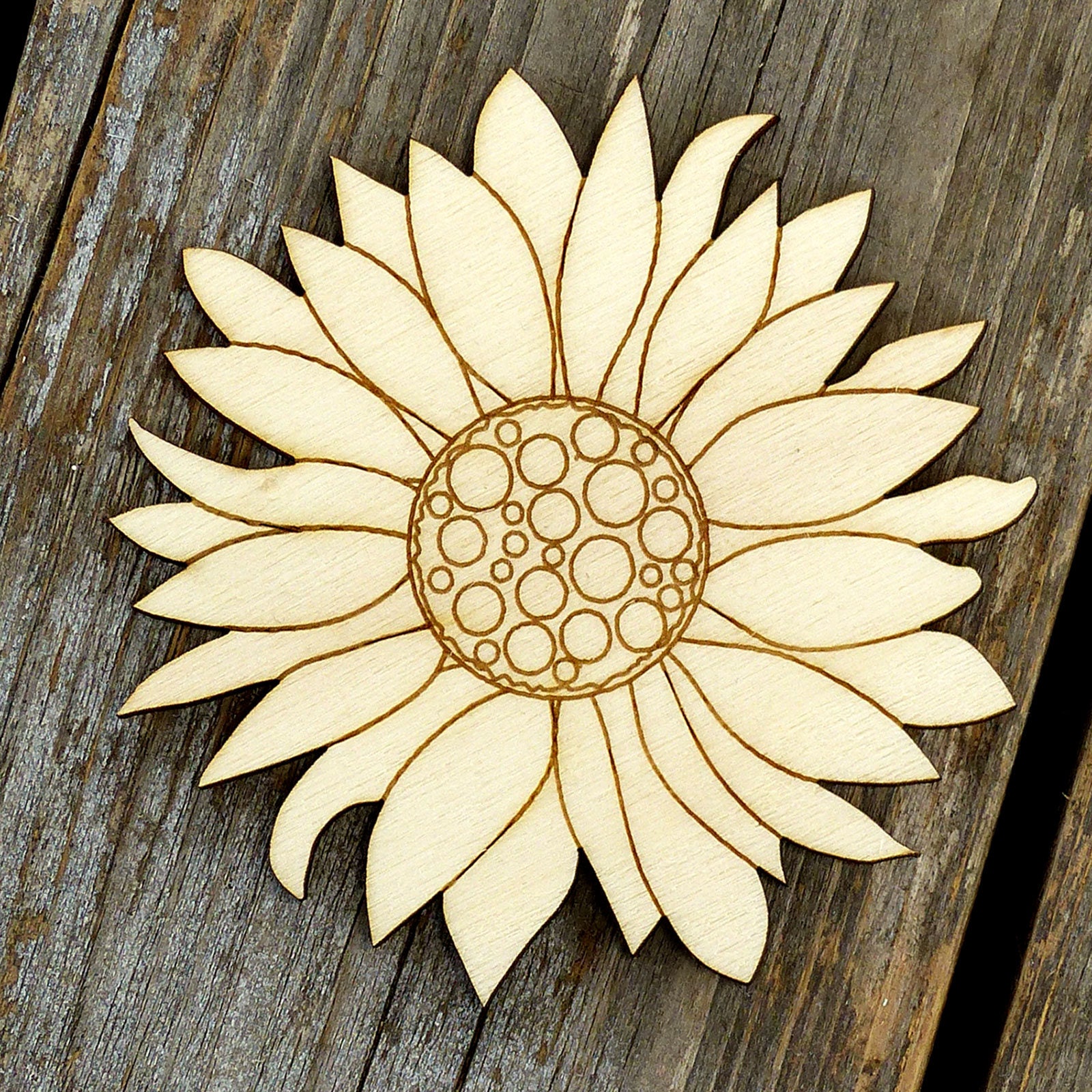 10x Wooden Sunflower Flower Head Craft Shape 3mm Ply Plants - Etsy