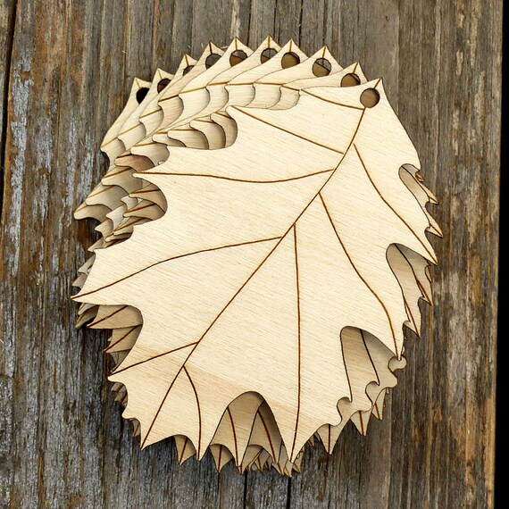10x Wooden Oak Tree Acorn Craft Shapes 3mm Plywood