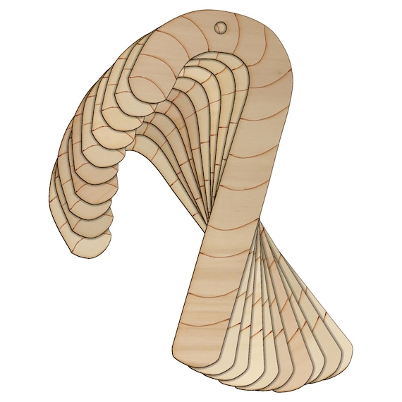 10x Bastoncini Di Zucchero Natalizi In Legno Forme Artigianali 3mm Compensato Decorazione Natalizia Dolce - Italia - Foto 7