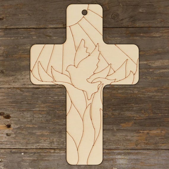 Cross - Laser Cut Out Unfinished Wood Craft Shape REL12 Cross - Laser Cut Out Unfinished Wood Craft Shape REL12