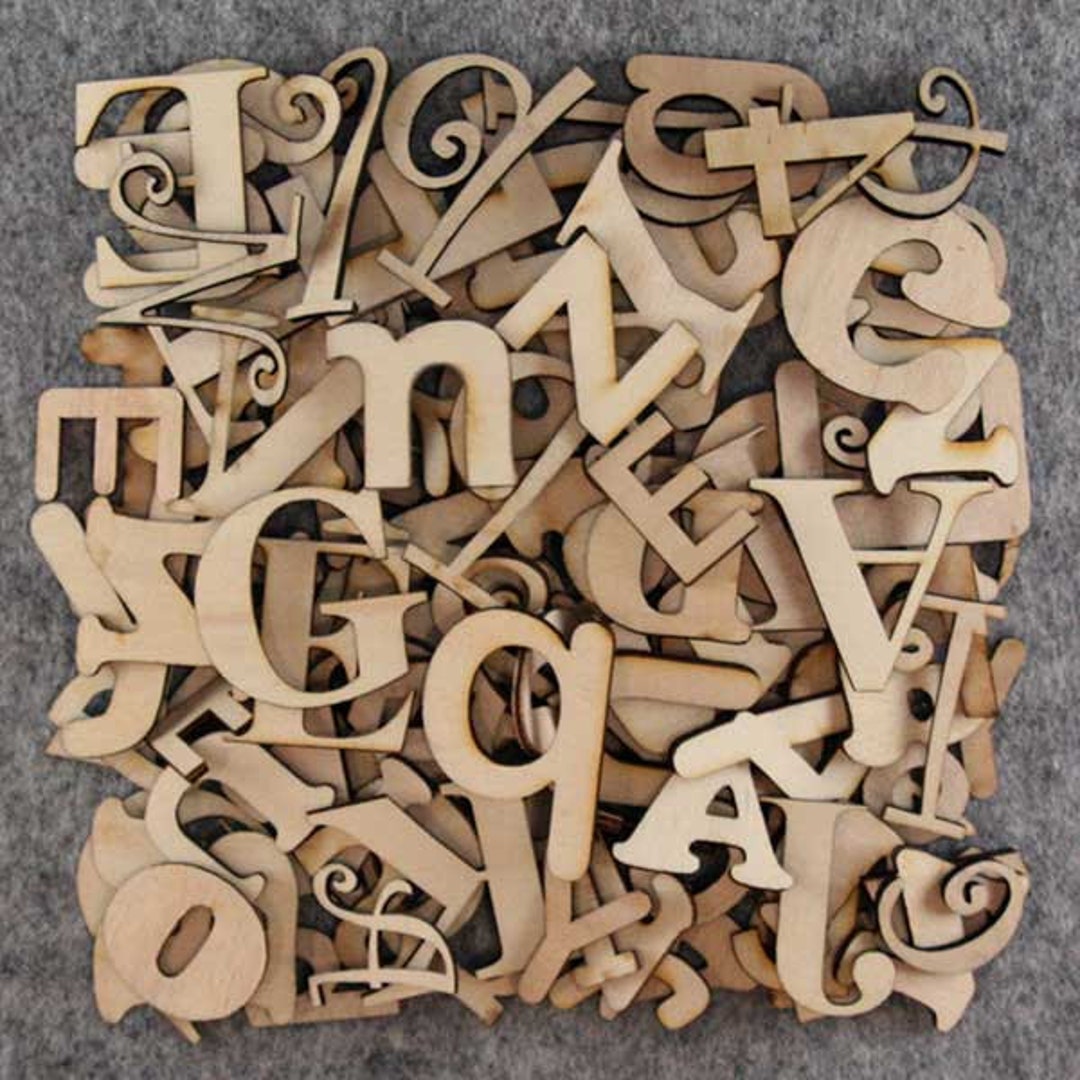 Over 75 Small Wooden Letters Craft Shape 3mm Plywood 25cm Size Mixed Fonts Etsy UK
