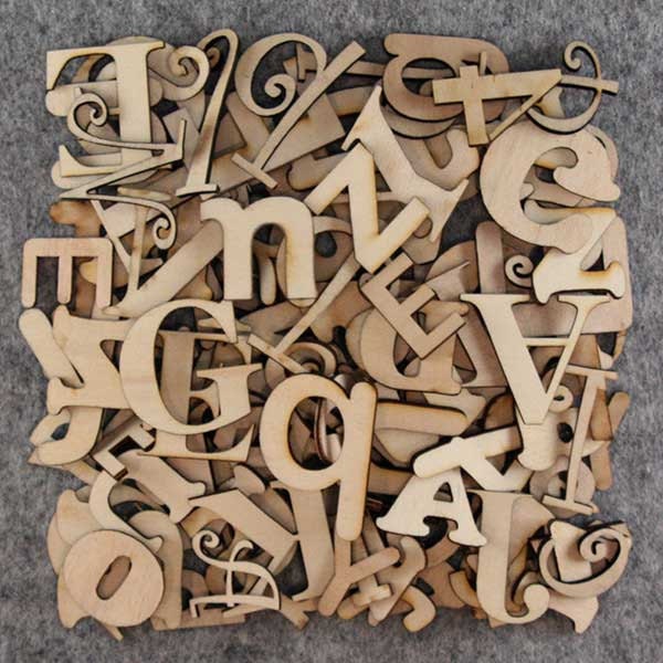 1 to 1 1/2 Wood Letters and Numbers, Style 3, Laser Cut Numbers or