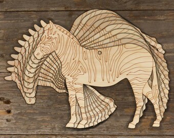 10x Wooden Zebra Standing Side On Craft Shape 3mm Ply Safari Animals