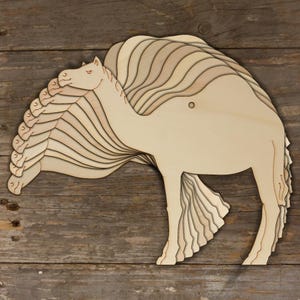 10x cammelli in legno Domedary in piedi Forme artigianali 3mm Compensato Animale Arido