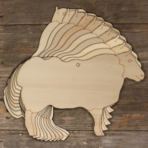 10x Holz Mutterschaf stehend Schaf Handwerk Formen 3mm Sperrholz Tiere Landwirtschaft