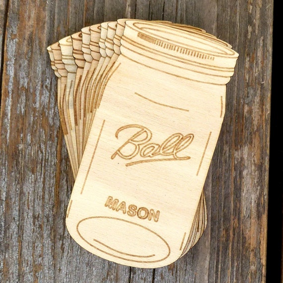 10x Wooden Mason Jar Craft Shapes 3mm Plywood Cooking Kitchen Etsy