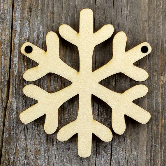 10x Wooden Decorative Heart Snowflake A Craft Shapes 3mm Plywood Christmas snow 