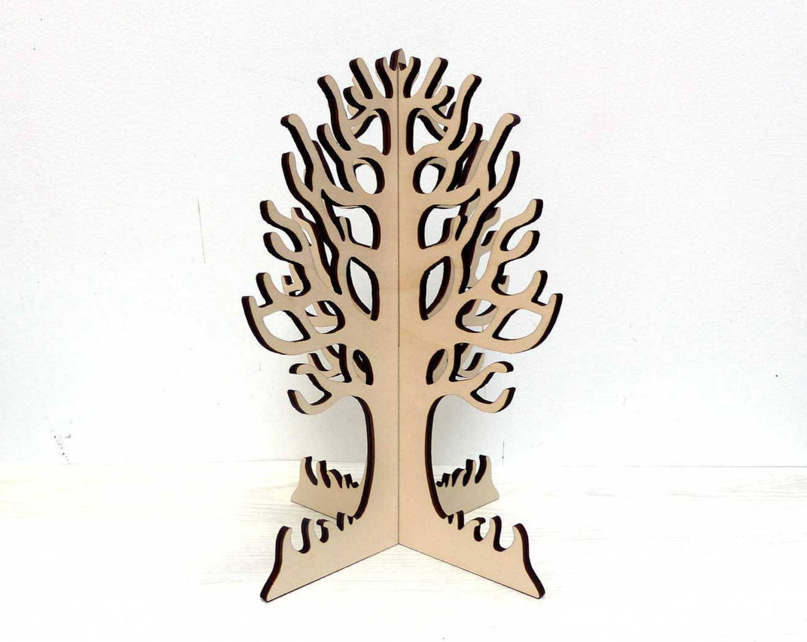 Laser Cut Slot Together Tree Simple Craft Shapes 6mm Birch Wood Plant ...