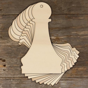 10x Pezzi degli scacchi in legno Forme artigianali 3 mm Compensato Umano Giochi da tavolo