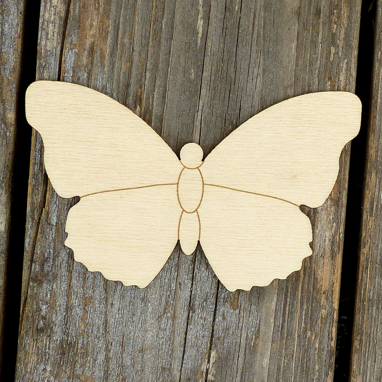 10x in legno semplice stile Farfalla C Craft forme 3mm legno compensato insetti e animali selvatici 