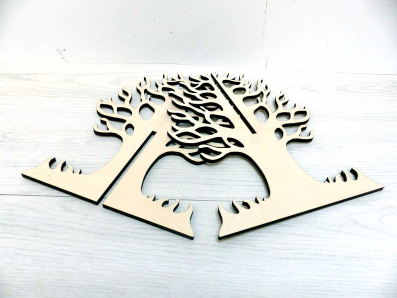 Laser Cut Slot Together Tree Simple Craft Shapes 6mm Birch Etsy