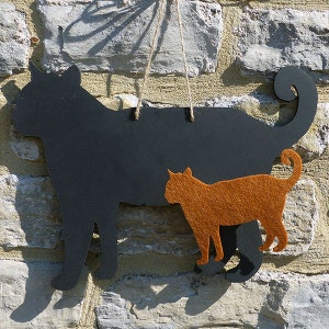 Chalk Blackboard Cat Standing Shape for Memos Notes & Home Decor Pet Animal