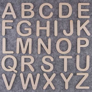 Arial Rounded Font Alphabet Set Upper Case Letters A-Z 3mm Plywood 26 Characters
