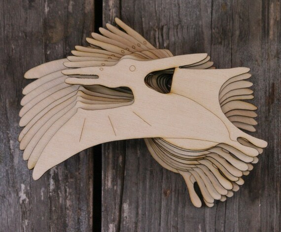 Pterodactyl Wood Cutout, Dinosaur Wood Cutouts, Animal Cutouts, Unfinished Wood Cutouts & Wood Shapes