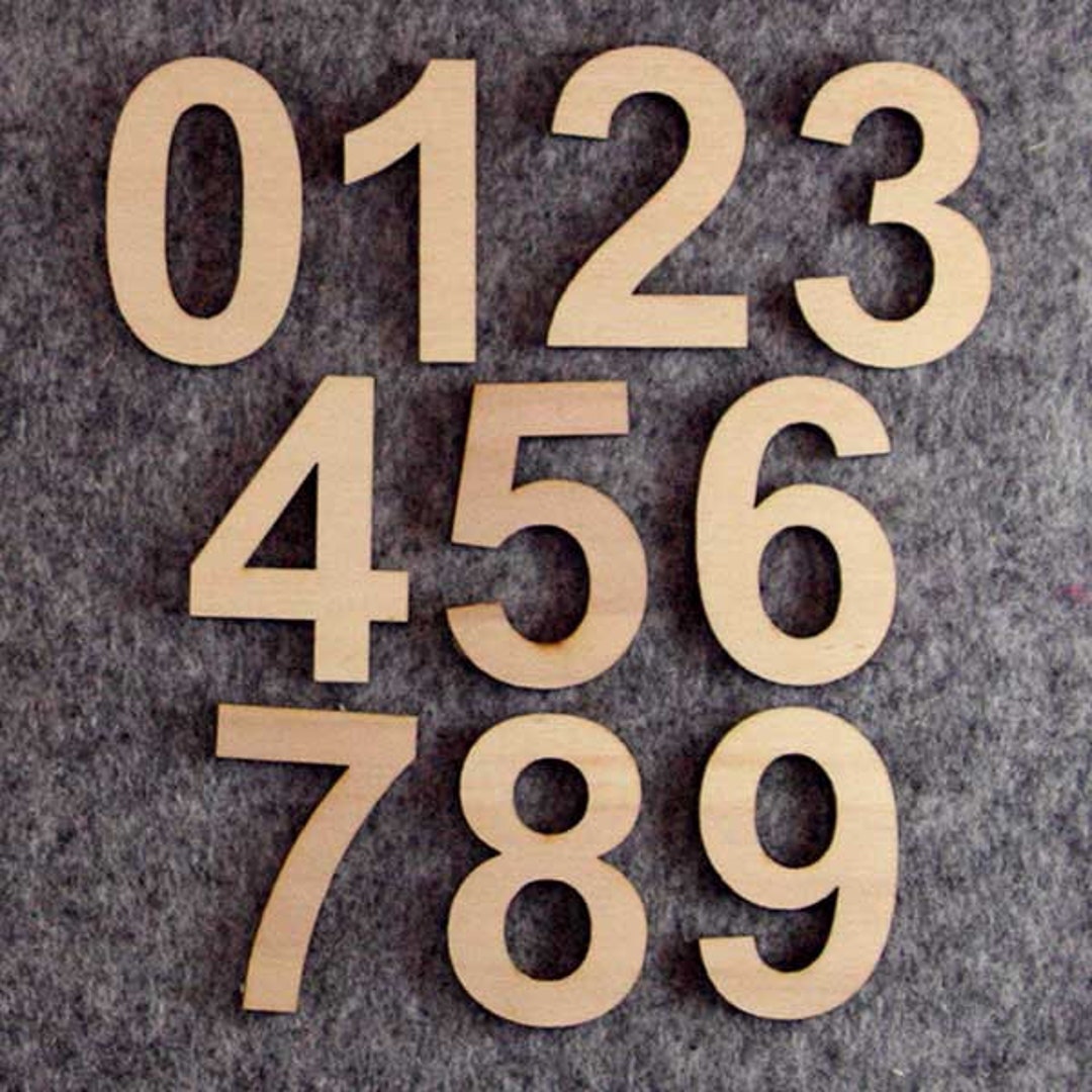 Arial Font Number Set 09 3mm Plywood 10 Characters Etsy
