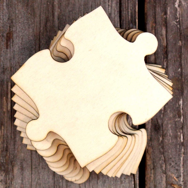 10x Wooden Jigsaw Craft Shapes Centre Piece 3mm Plywood build your own puzzle