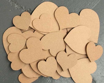 Heart Shaped Tree Pack of 2-3mm MDF laser Cut Craft Shape Wooden Blank 
