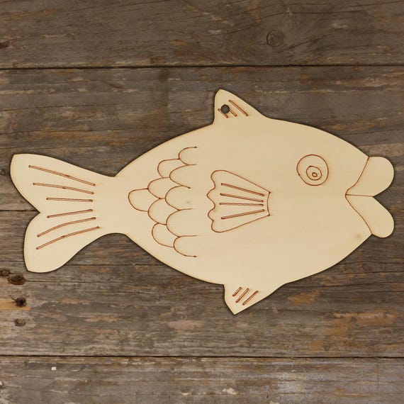 Lot De 6 Napperons Artisanaux En Bois – Motif Poisson, Style Shabby Chic