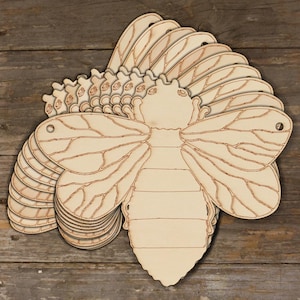 10x Ape in legno dettagliata forma artigianale 3 mm compensato insetto fauna selvatica insetto