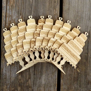 10x Holz 4 Stufen Hochzeit Torten basteln Formen 3mm Sperrholz Kochen Pudding Anlass