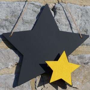 Chalk Blackboard Five Pointed Star Shape for Memos Notes & Home Decor