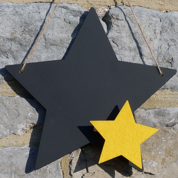 Chalk Blackboard Five Pointed Star Shape for Memos Notes & Home Decor