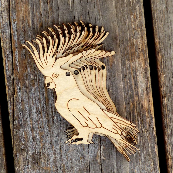 10x Wooden Flamingo Standing On One Leg Craft Shapes 3mm Ply Bird Tropical