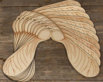 10x Wooden Sycamore Seeds Pair Craft Shape 3mm Ply Tree Acer
