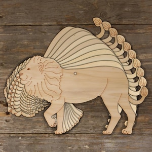 10x Leone in legno africano che cammina forma artigianale 3 mm compensato animali da safari gatto esotico