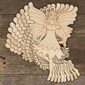10x Forme di legno per lavoretti volanti di fate 3 mm compensato stile classico