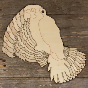 10x Figuras de madera para posarse en forma de loro, 3 mm, madera contrachapada, pájaro tropical, animal pirata
