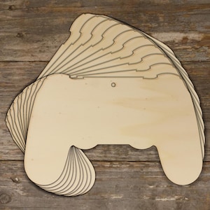 10x Controlador de mano de computadora de madera Forma artesanal 3 mm Contrachapado Videojuegos