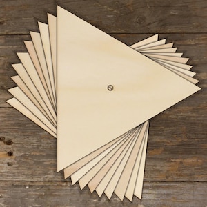 10x Holz gleichseitiges Dreieck Handwerk Form 3 mm Sperrholz Geometrische 3 Gleiche Seiten