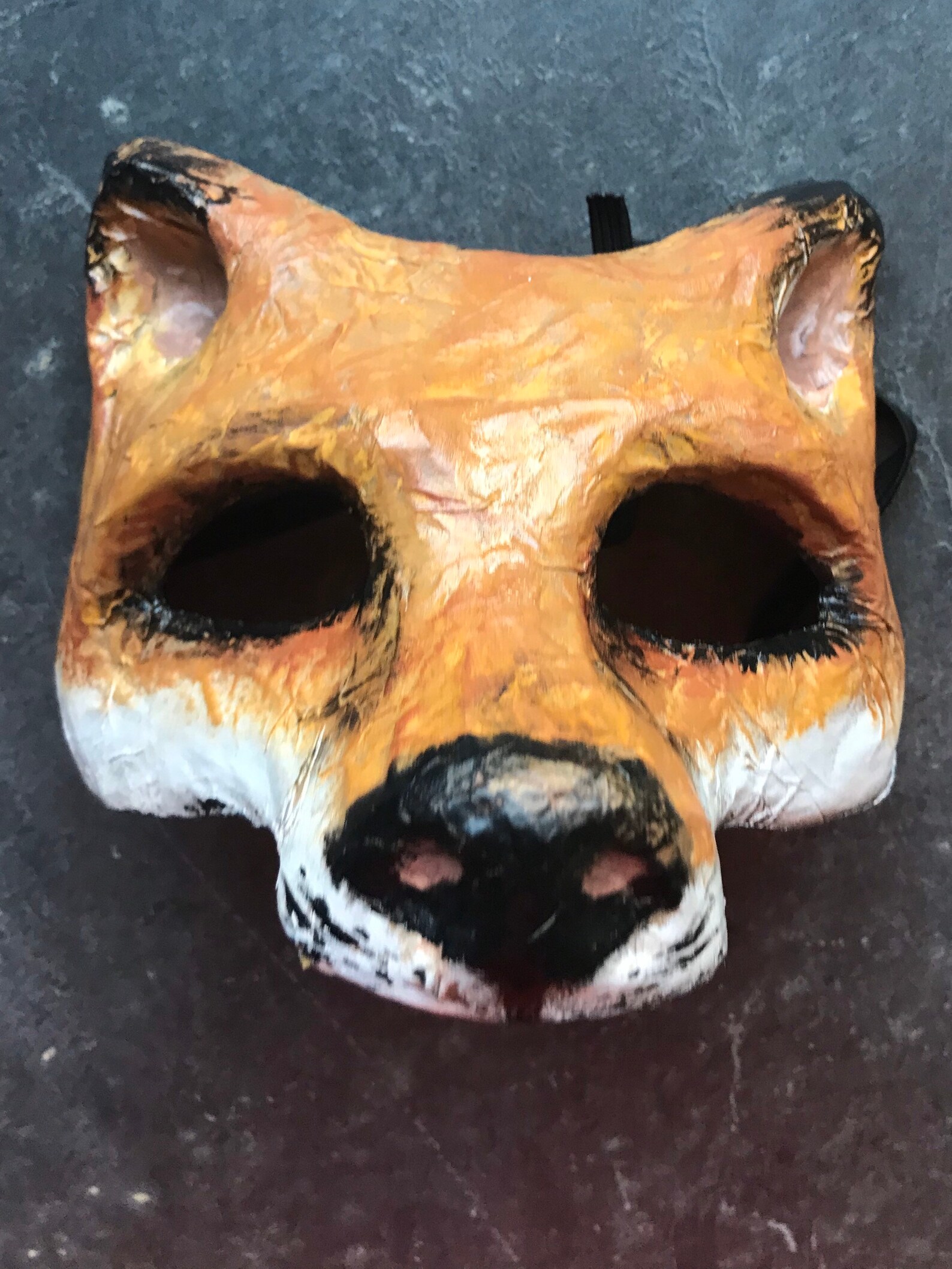 Paper Mache Fox Mask Etsy