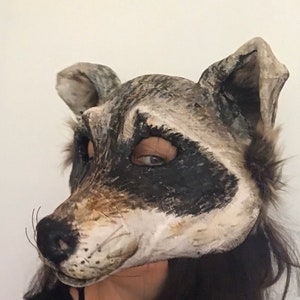A paper mache Raccoon mask | Etsy