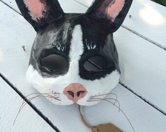 Cat Mask/ Paper mache cat mask / papier mache mask