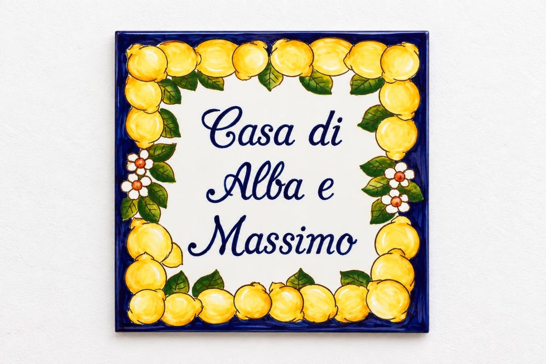 Amalfi Ceramic Tile, Italian Ceramic With Lemons, Lemon Custom
