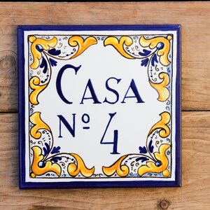 Custom Address Sign Italian Ceramic, House Number Tile, Sicilian Style ...