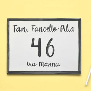 Black house sign, Rectangle Address Plaque,  personalized house name sign, house number plaque, outdoor address signs, Spanish ceramic