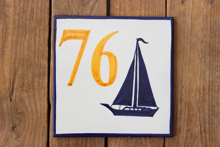 Beach House Number Signs Nautical House Number Plaque Etsy