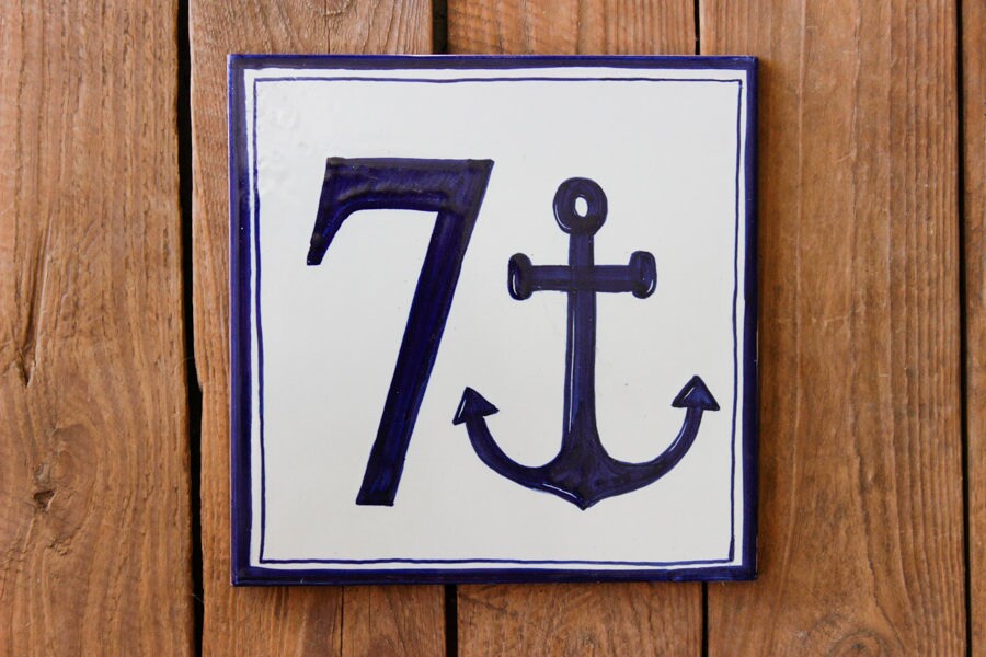 Beach House Number Signs Nautical House Number Plaque Etsy