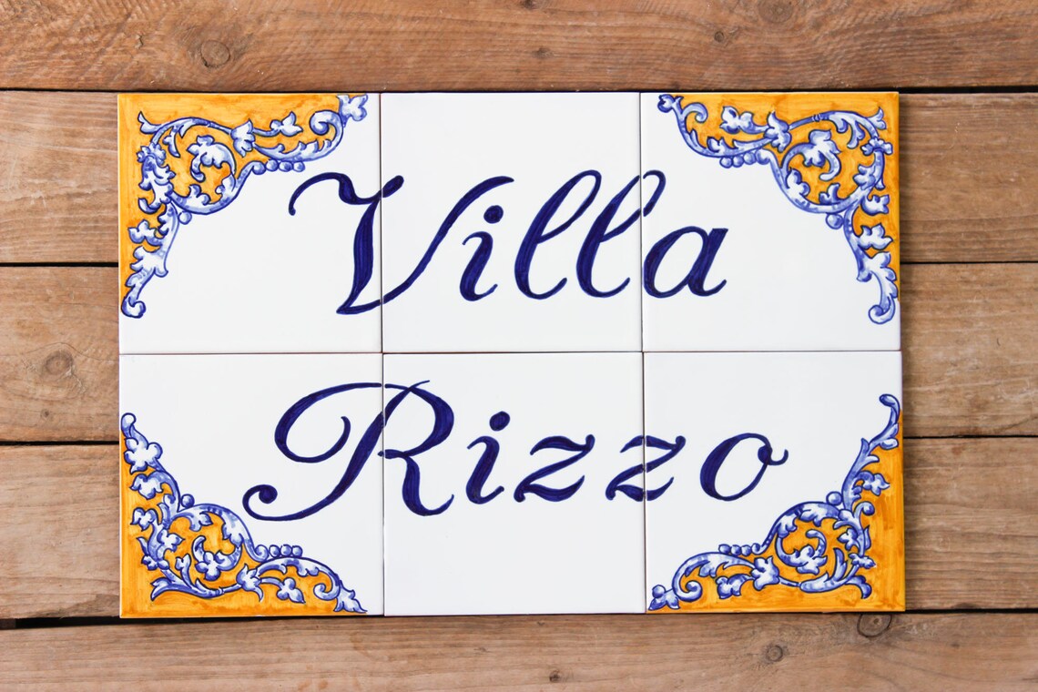 Spanish style house plaque personalized house name sign Etsy