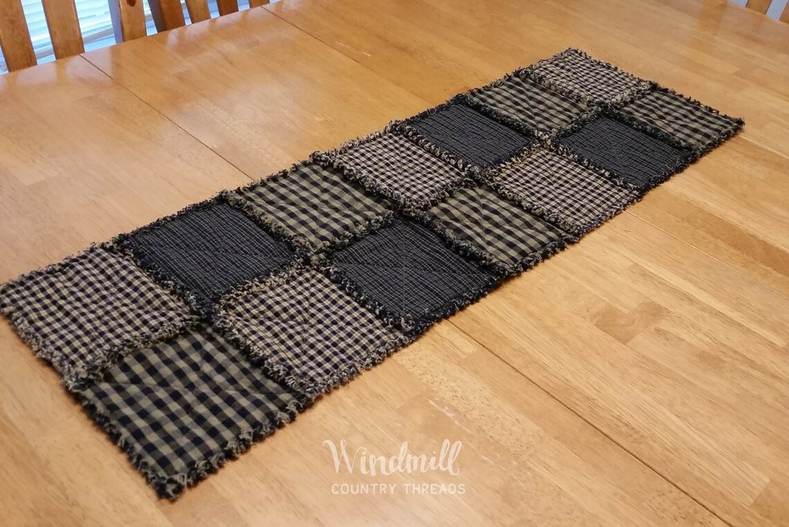 Navy Blue Farmhouse Table Runner Etsy