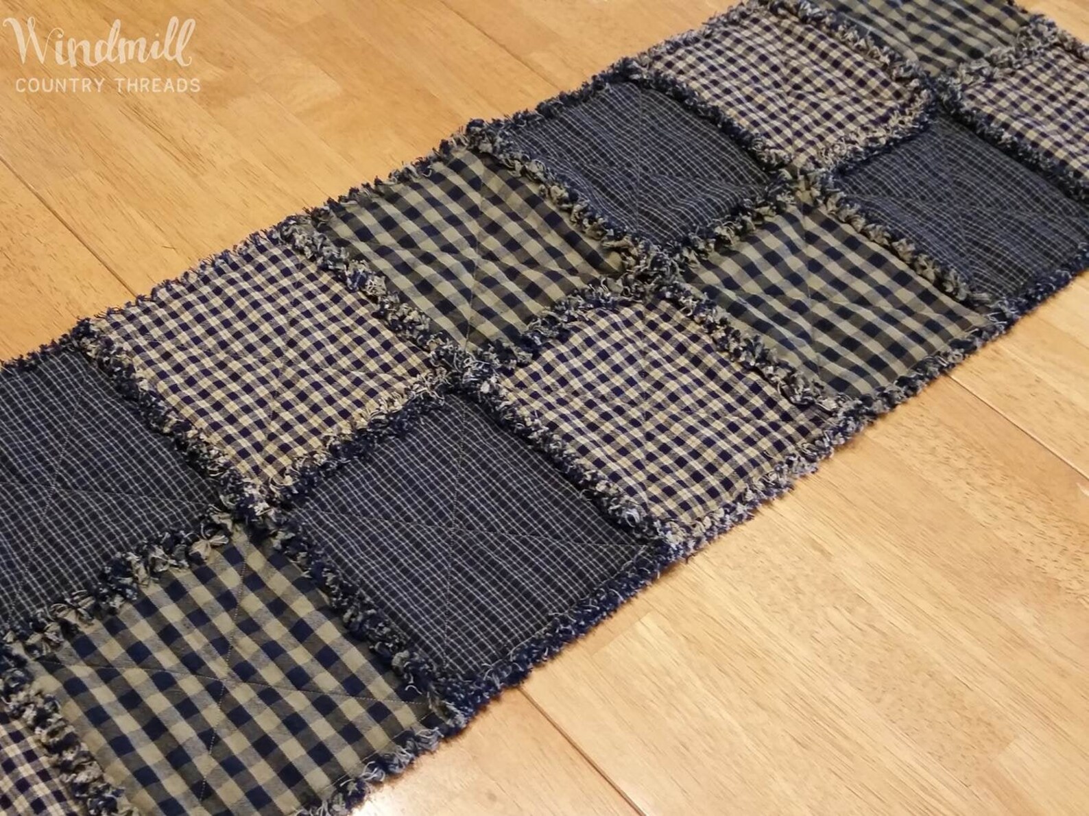 Navy Blue Farmhouse Table Runner Etsy