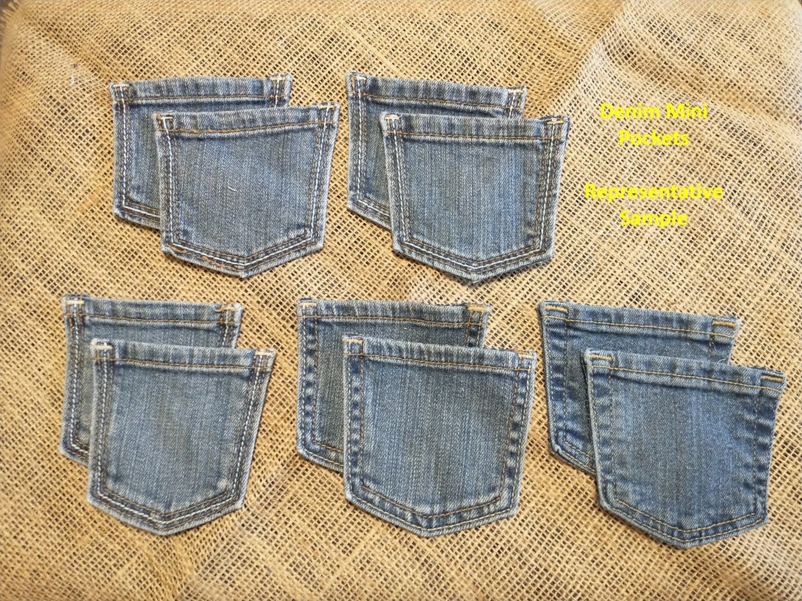 Denim Pockets Silverware Holder Denim Wedding Decor Utensil Etsy