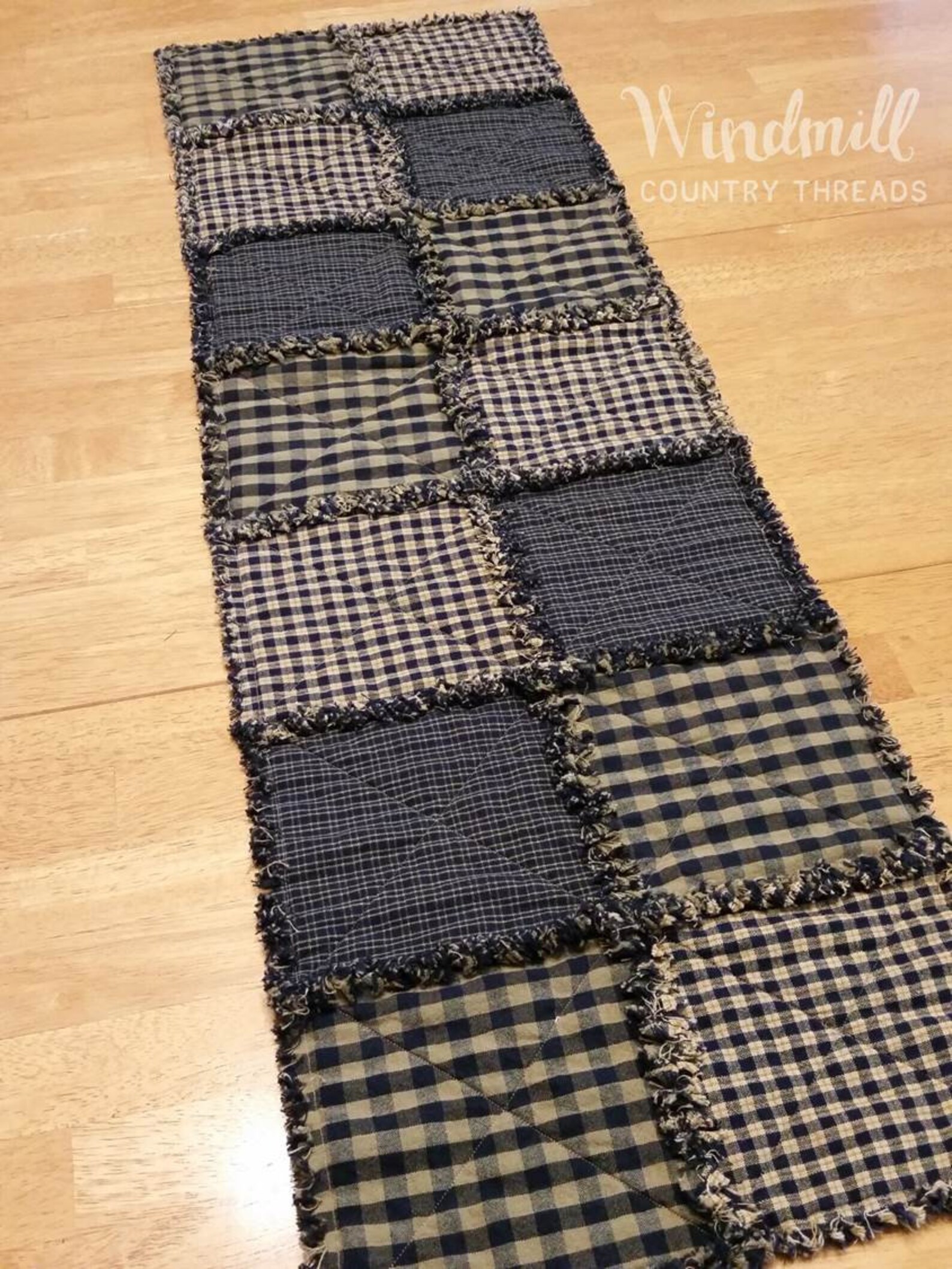 Navy Blue Farmhouse Table Runner Etsy