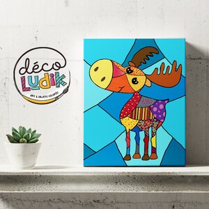 Moose Canvas Print On Canvas Wall Art Canvas Print Art Etsy